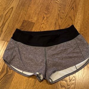 lululemon athletica Black and Heather Gray Athletic Shorts